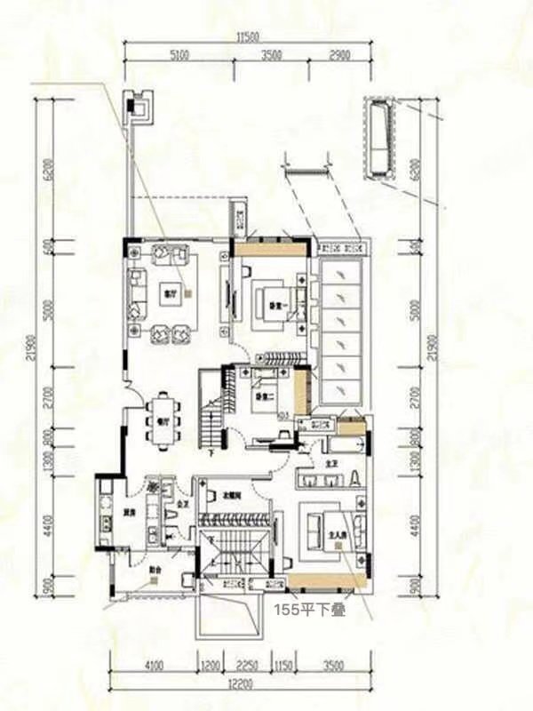 海伦湾一楼叠墅2层带前后花园200平 240万