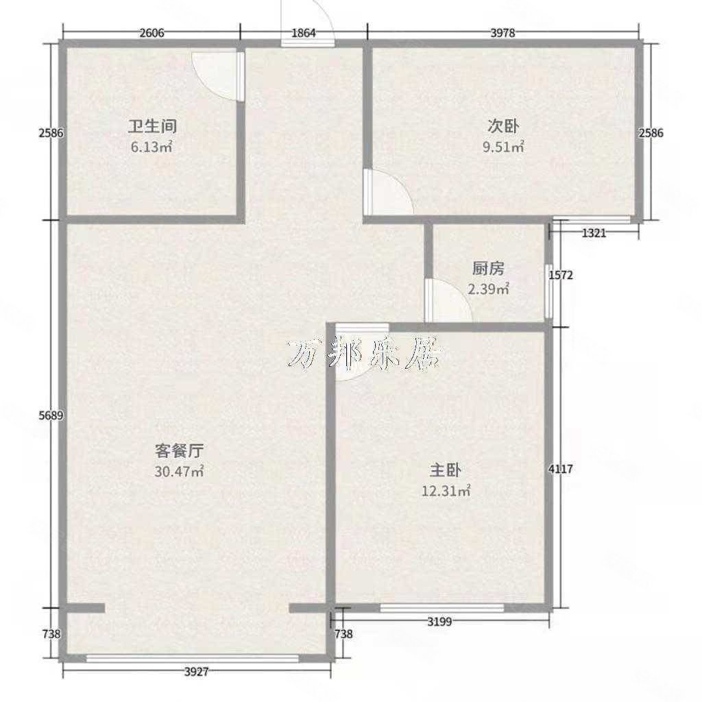 福瑞嘉园2室1厅1卫97.42㎡南北63万