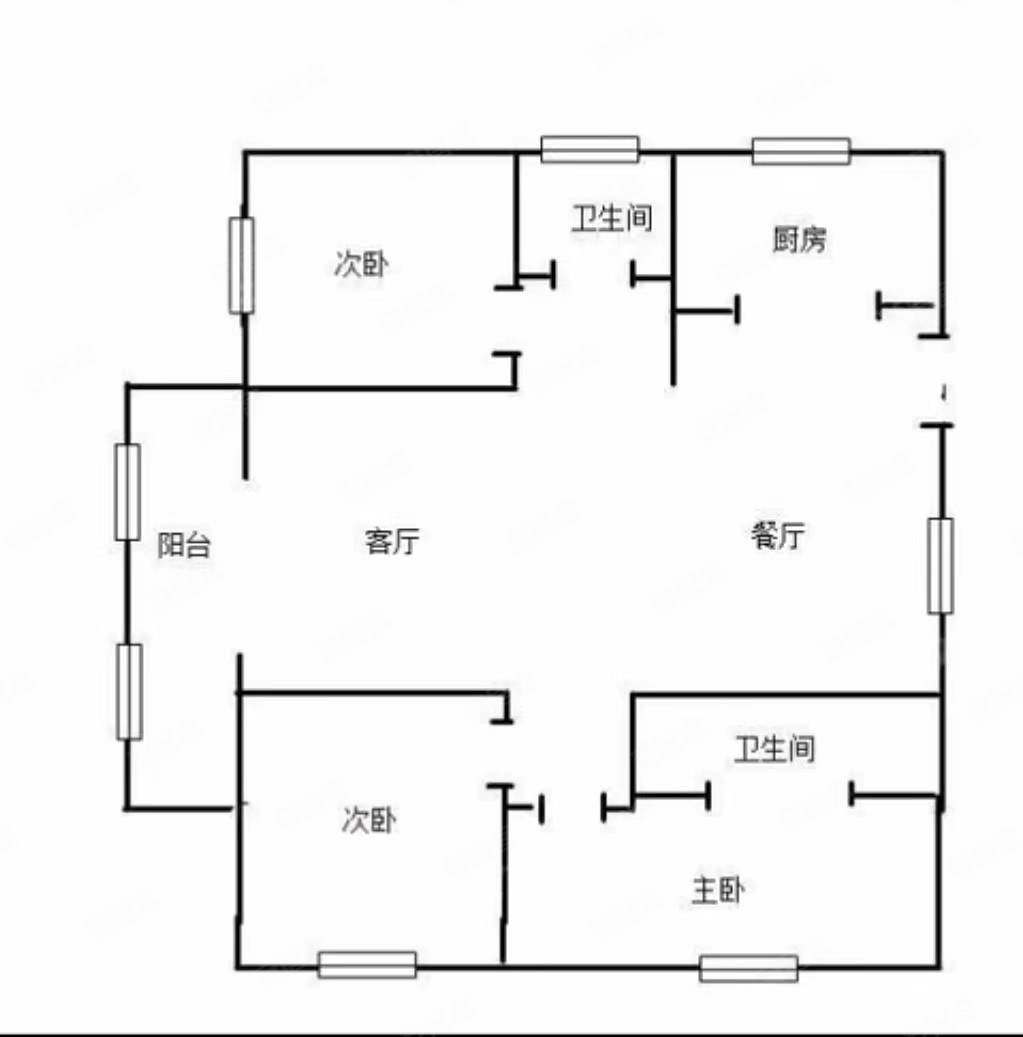 书香华府3室2厅2卫127㎡南北73.8万