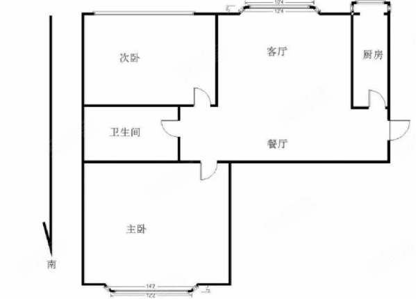 枫林逸景仁恒园2室2厅1卫95㎡西44万