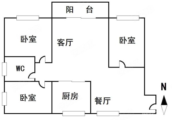 凯日旺住宅楼2室1厅1卫63㎡东南33万