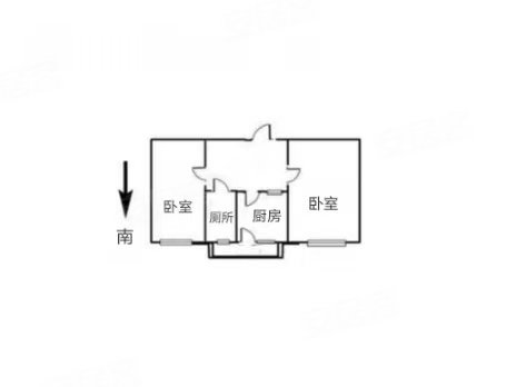 中阳里2室1厅1卫56㎡南北30万