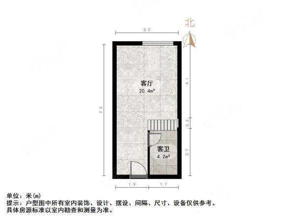 新悦广场2室1厅1卫40.34㎡北40万