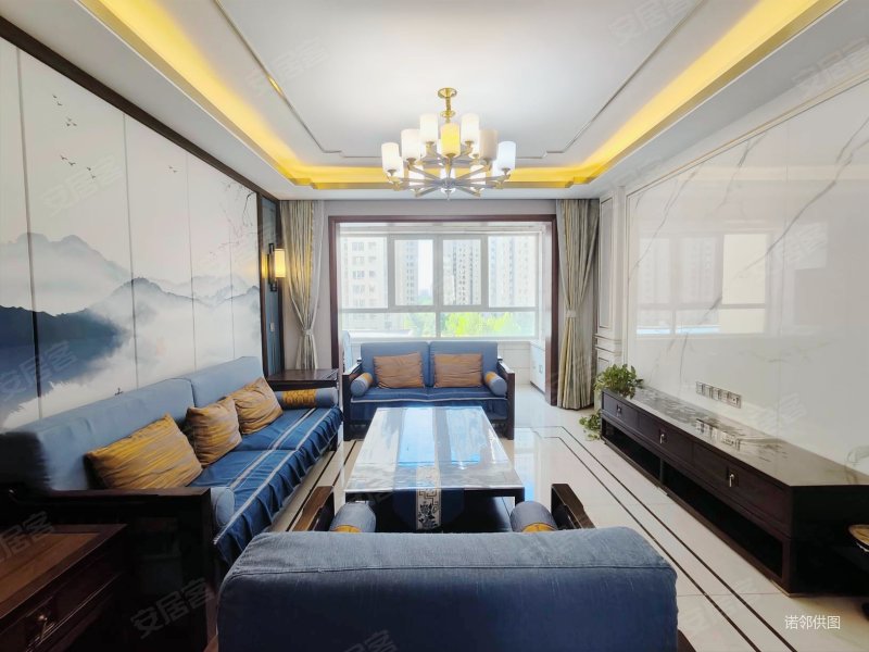 首开琅樾 新中式精装三室两卫 地铁口 大红本满二,首开国风琅樾二手房