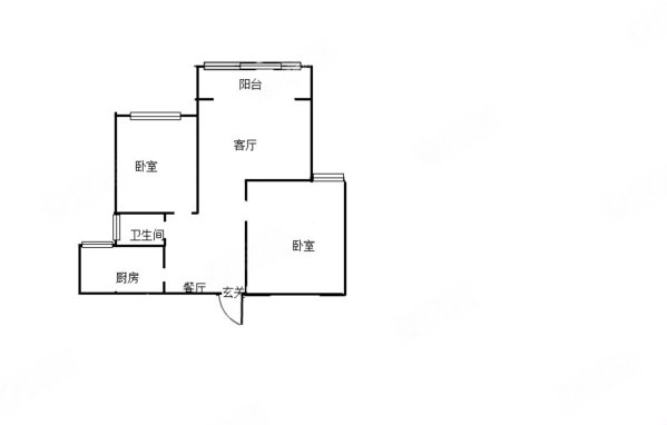 大院逸境2室2厅1卫95.3㎡南57万