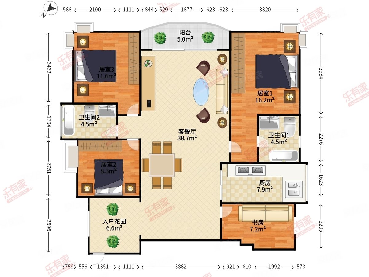 户型)新上金泓凯旋城双龙抱珠户型高楼层视野好地铁口物业