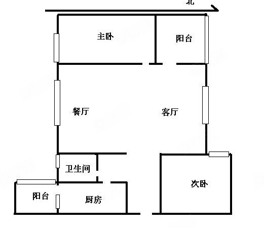 【多图】瑞东花园,文冲租房,瑞东花园 2室1厅1卫 3800元月 南北通透