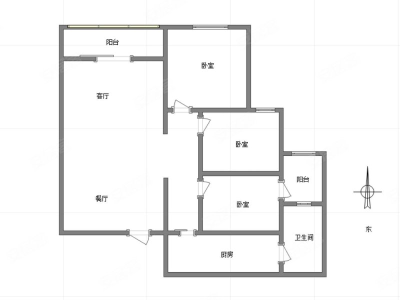 叠彩西城小区(b区)3室2厅1卫97㎡东66万