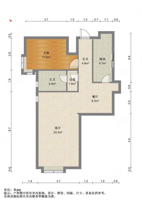 远雄兰苑1室1厅1卫91㎡东西130万