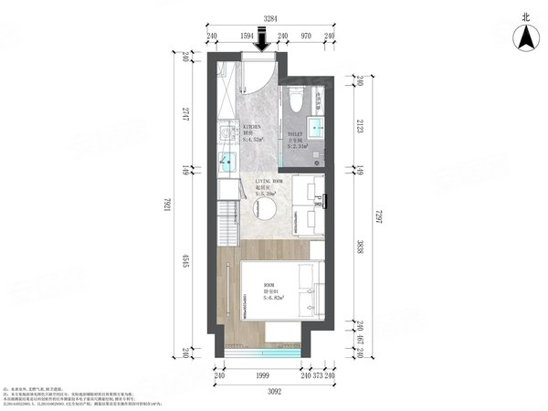 大连沙河口西安路华都文郡西安路 太原街 电梯封闭小区 一室 近 科技广场 锦辉商城出租房源真实图片
