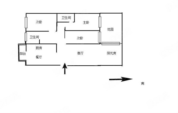 和瑞苑小区3室2厅2卫128㎡南北65万