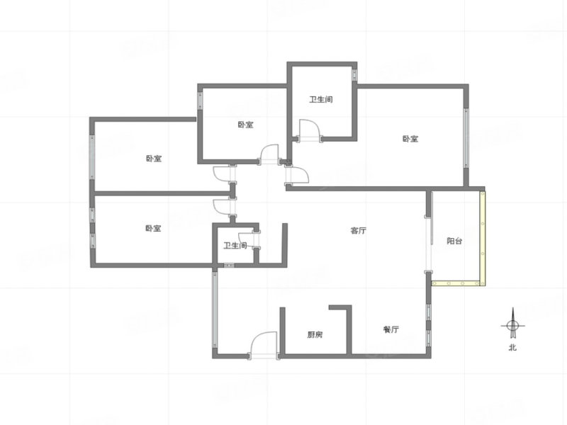 半山公馆3室2厅2卫150.59㎡南195万