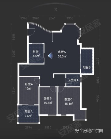 紫郡4室3厅2卫191.52㎡南北300万