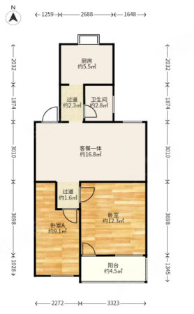 湖滨小区南区2室1厅1卫67㎡南99万