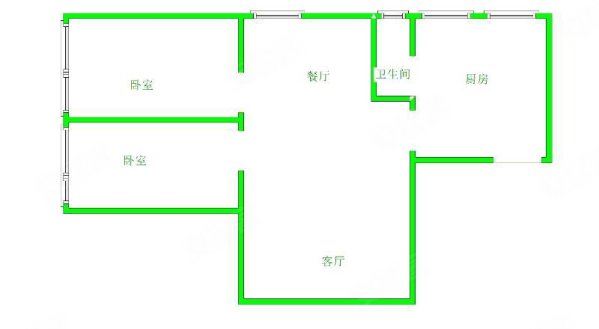 贵州电网供电局宿舍2室2厅1卫78㎡南北60万