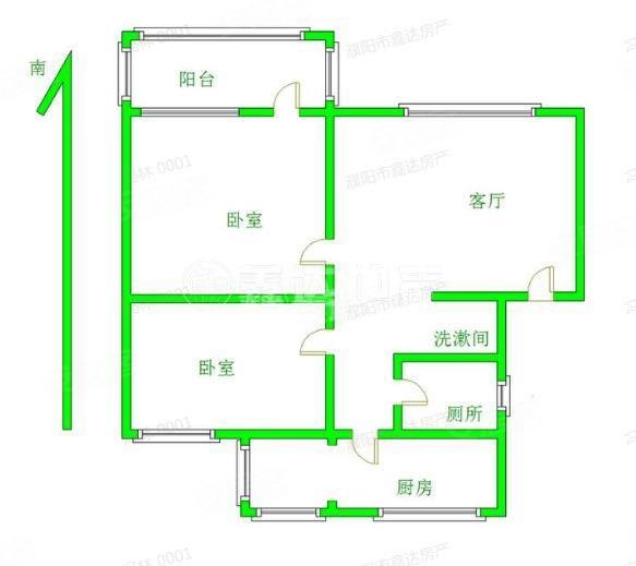 中原油田登月新村3室1厅1卫76㎡南北53万