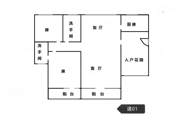 方圆明月山溪2室2厅2卫84.5㎡南北60万