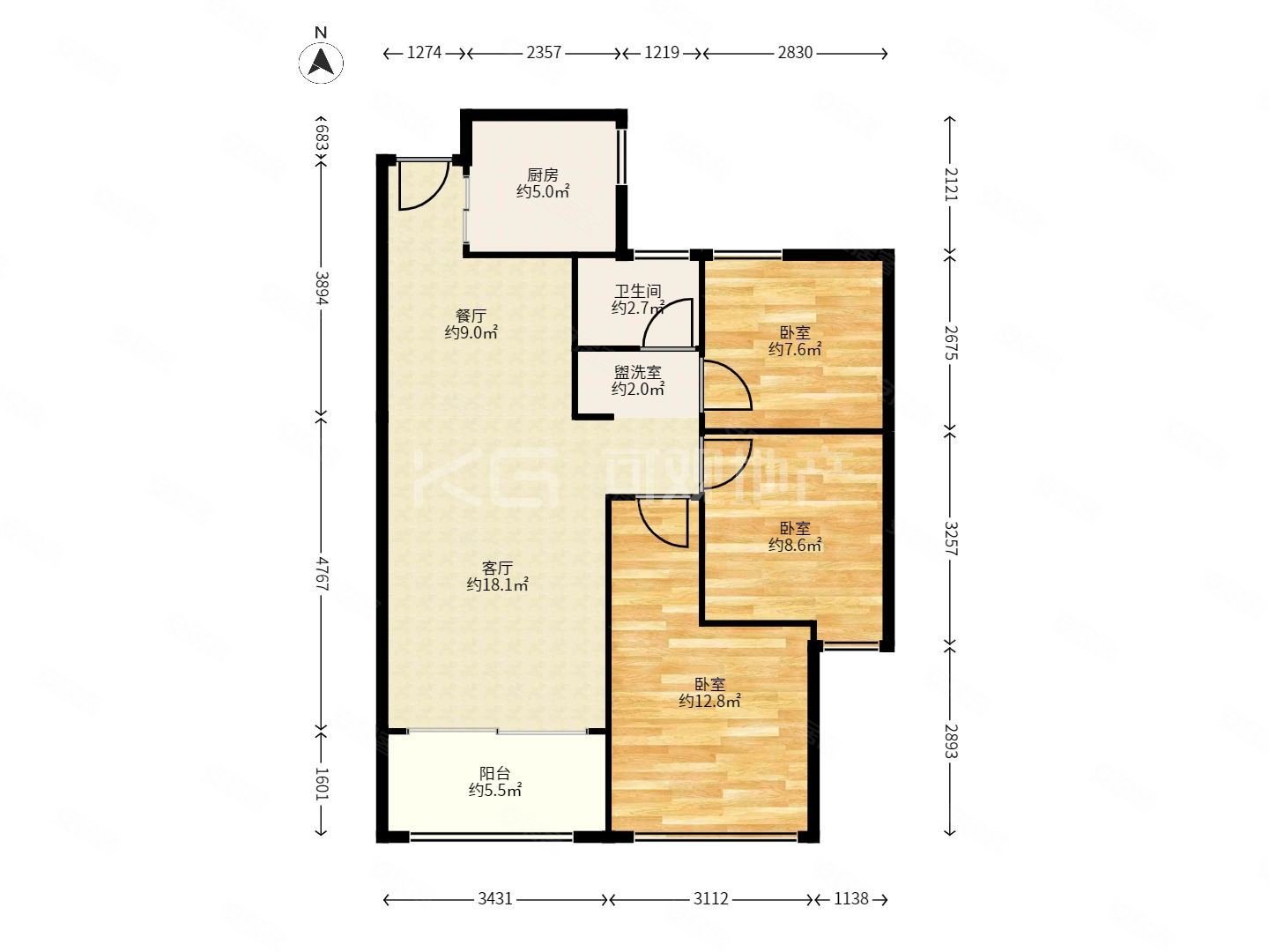 金辉淮安半岛泊宫,精装3房,总价超低,装修好,社区安静.
