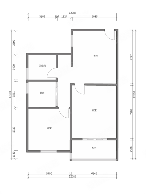 美仁新村(北区)2室2厅1卫70.52㎡南北339万