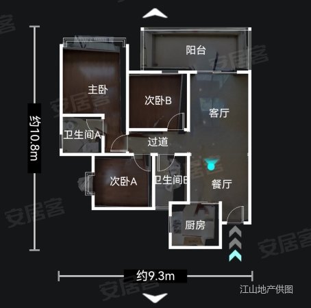 五象澜庭府沁苑3室2厅2卫97.24㎡南北78万