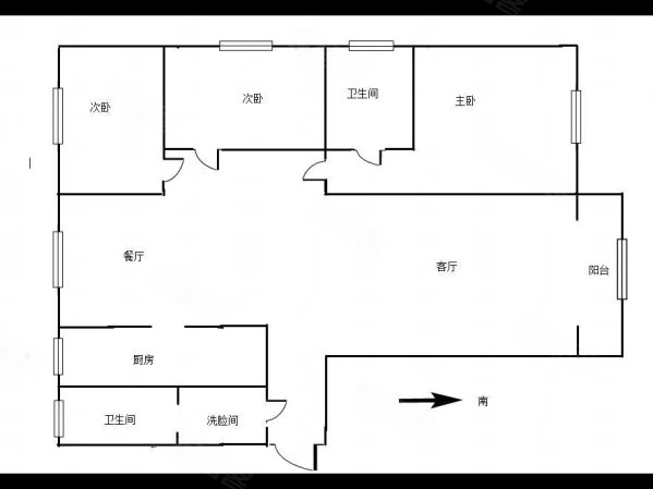 世界城文都3室2厅2卫129㎡南北85万