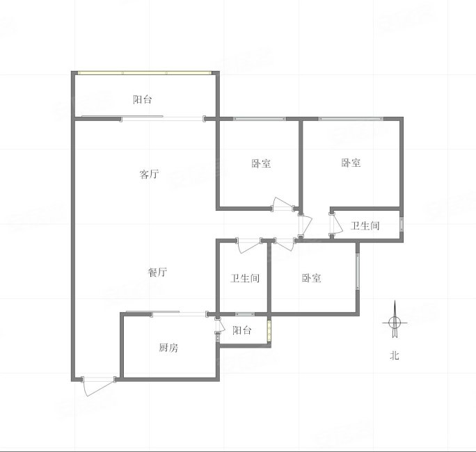 恒大世纪城3室2厅2卫127.69㎡南145万