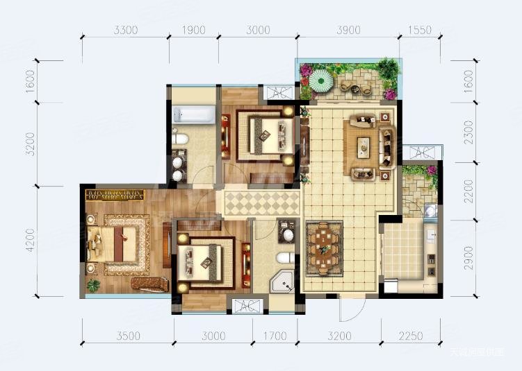 房东急售翰林 精装套三双卫 南北通透 带产权车位,翰林首府二手房