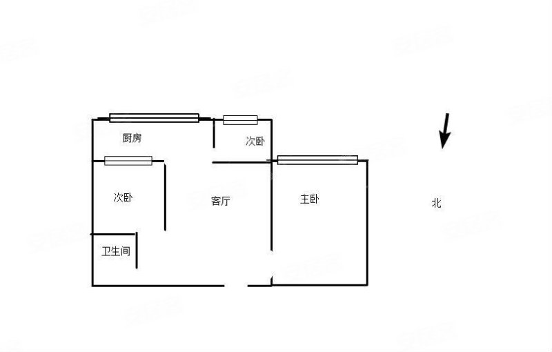 昆明市委党校教职工宿舍3室1厅1卫52㎡南北52万