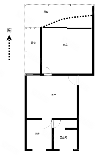 丰舍西苑1室1厅1卫48.89㎡东220万