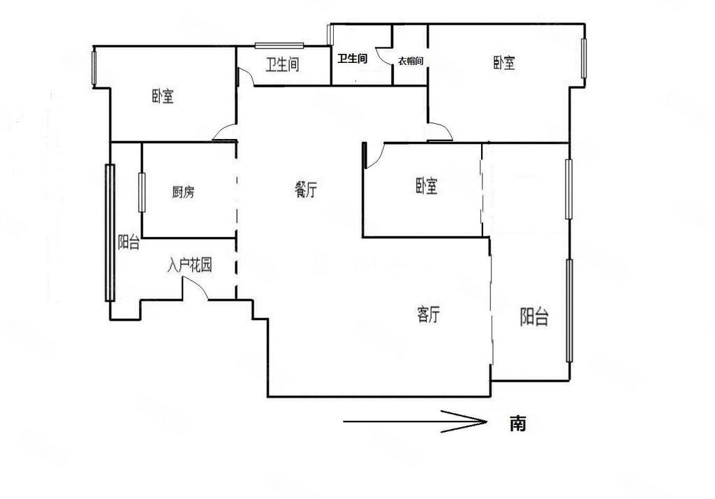 时代山湖海(一至五期)3室2厅2卫128㎡南185万