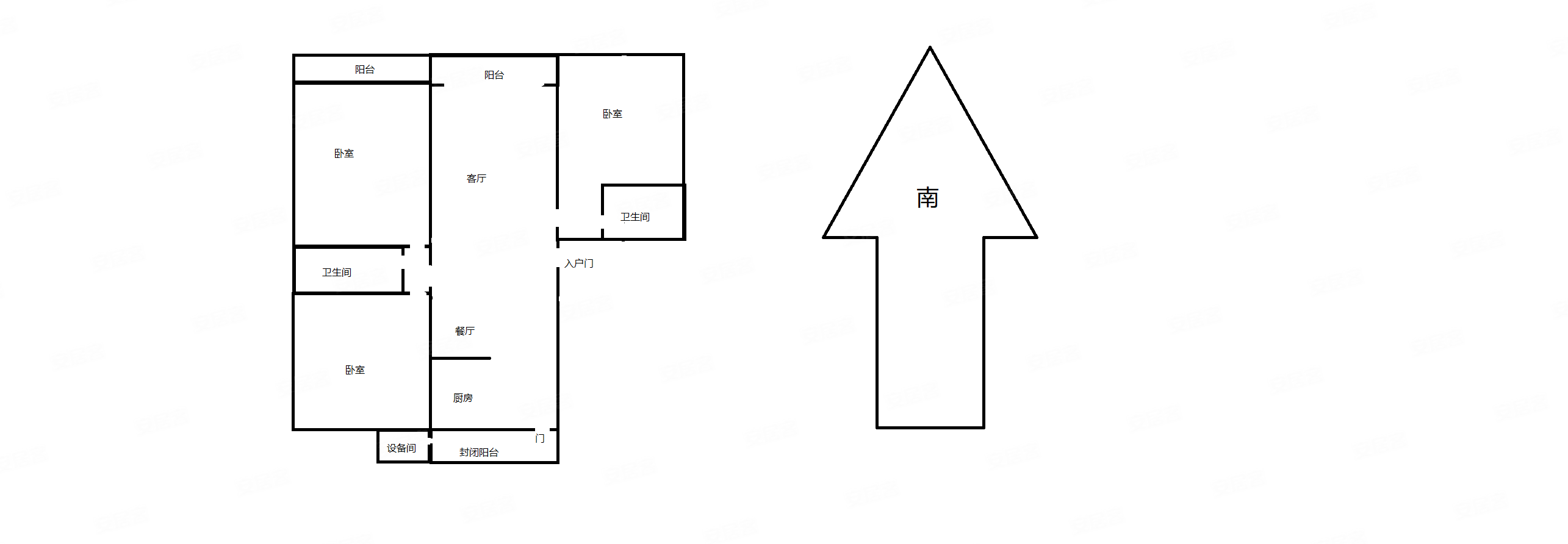 公园首府(辛集)3室2厅2卫147.41㎡南北127万