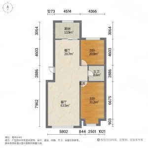 包头青山九星电子大厦迎宾小区迎宾小区70平米2室1厅850全家具家电拎包入住出租房源真实图片