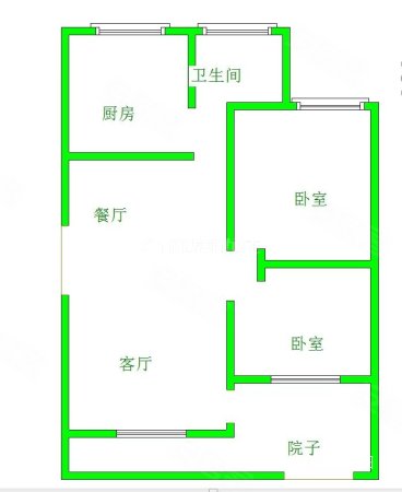 清溪康郡一楼带院毛坯房过二