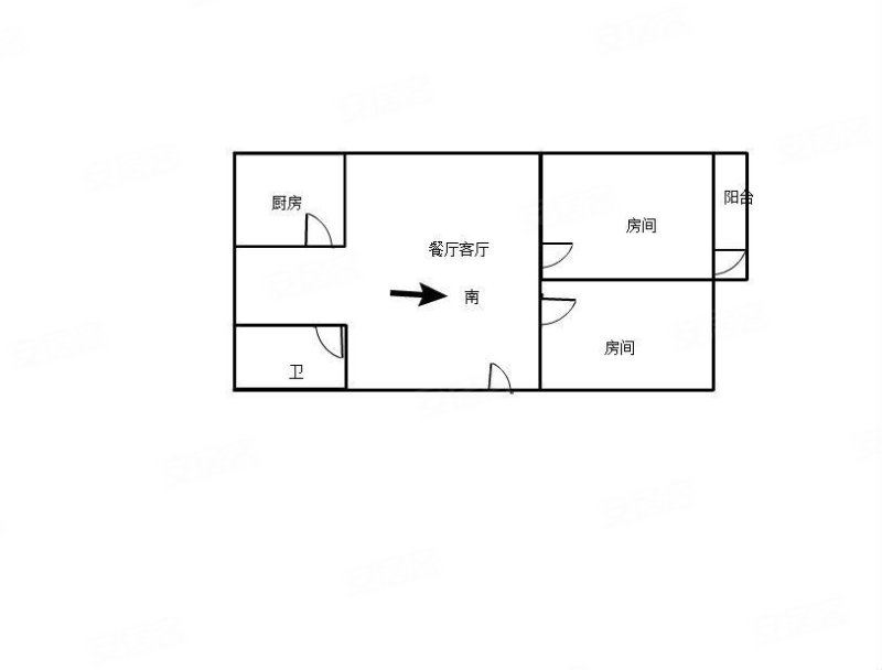 南铁北三区牡丹苑2室2厅1卫60㎡南北62万