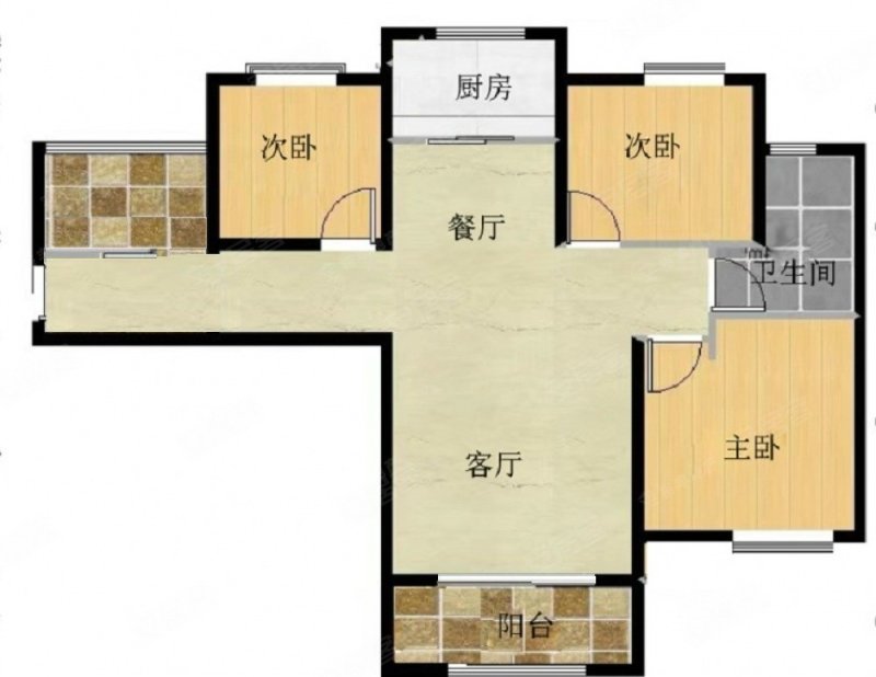 中铁滨湖名邸 刚需小三居 南北通透 临地铁 高楼层视野无遮挡