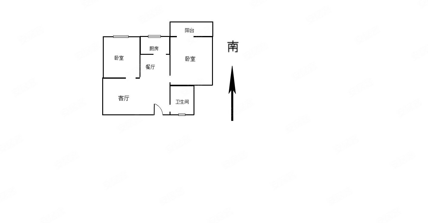 中间楼层采光好,南国花园二手房,105万,2室2厅,1卫,65平米-合肥安居客