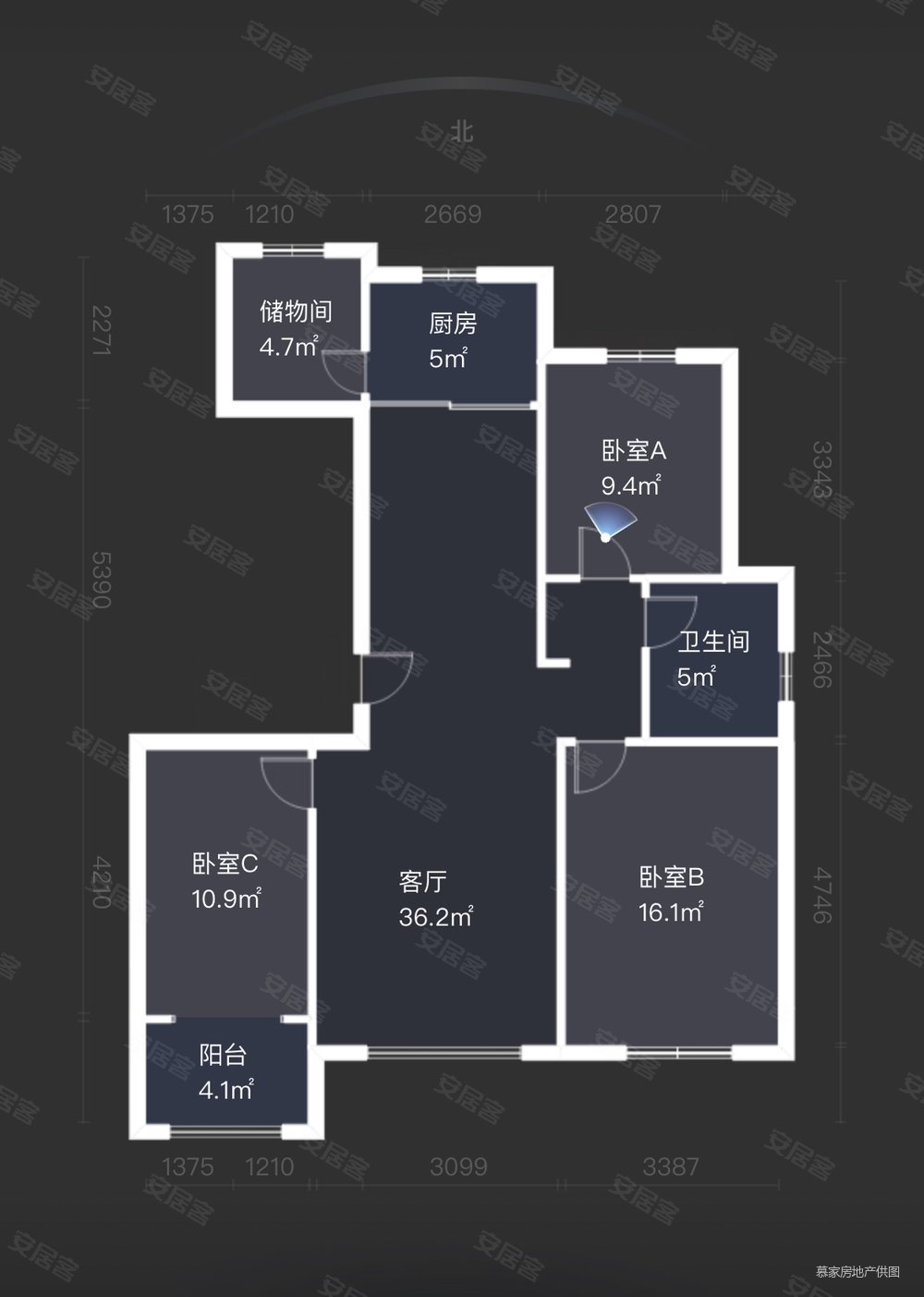 蓝岸郡景 三小六中 套三精装东山 采光好 一梯一户