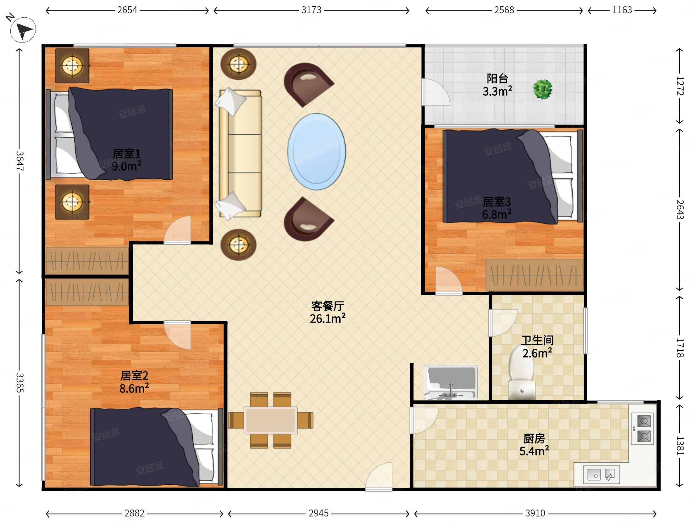 亏本50w出售爱联地铁无缝对接名居广场精装三房18年新社区