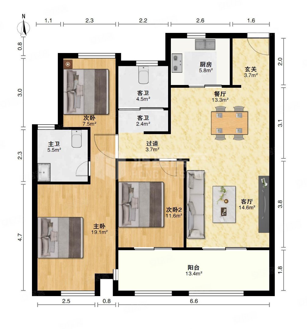 业主诚心卖,随时可以看房,新城吾悦公馆二手房,180万,3室2厅,2卫,128.