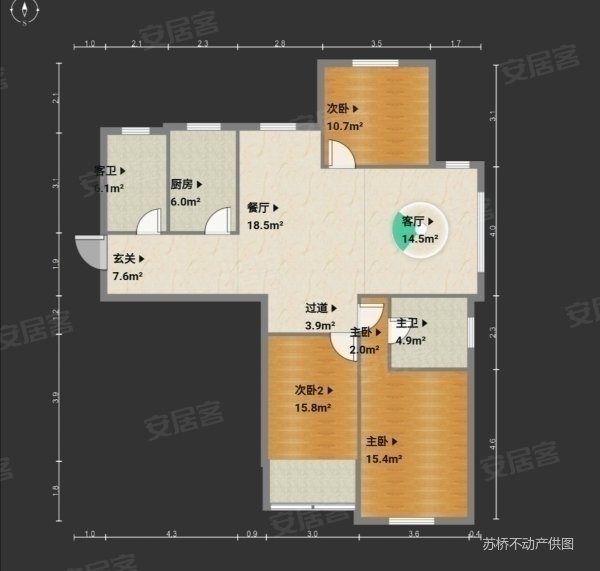 玲珑花园3室2厅2卫136.47㎡南125万