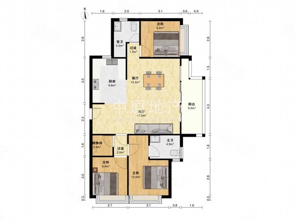 【多图】仁恒海上源,江浦路租房,2021年新小区南北通透,电梯房,交通