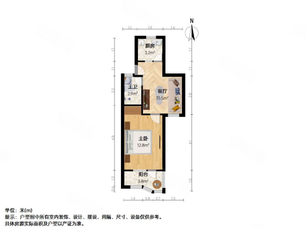 景凤小区1室1厅1卫45㎡南北210万