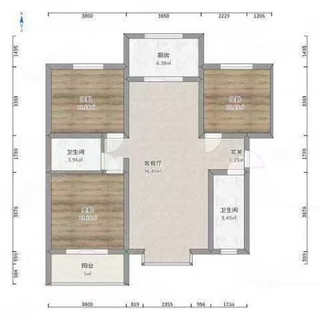 东城上院3室2厅2卫135.5㎡南北98.8万