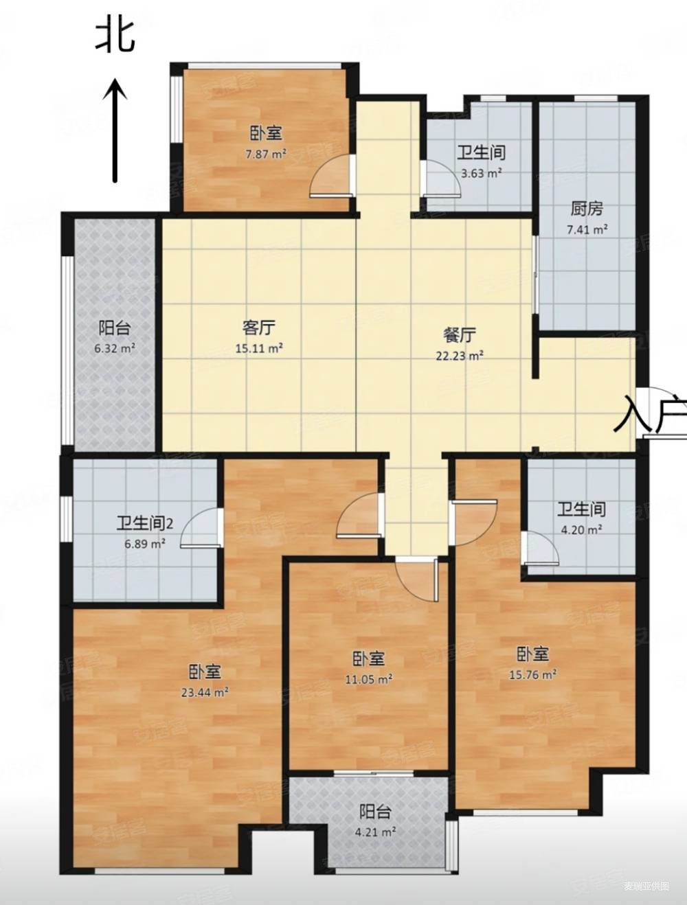 富力院士廷(一期)4室2厅3卫138.46㎡南330万