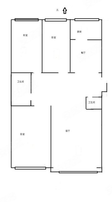 富民新区3室2厅2卫118.11㎡南北258万