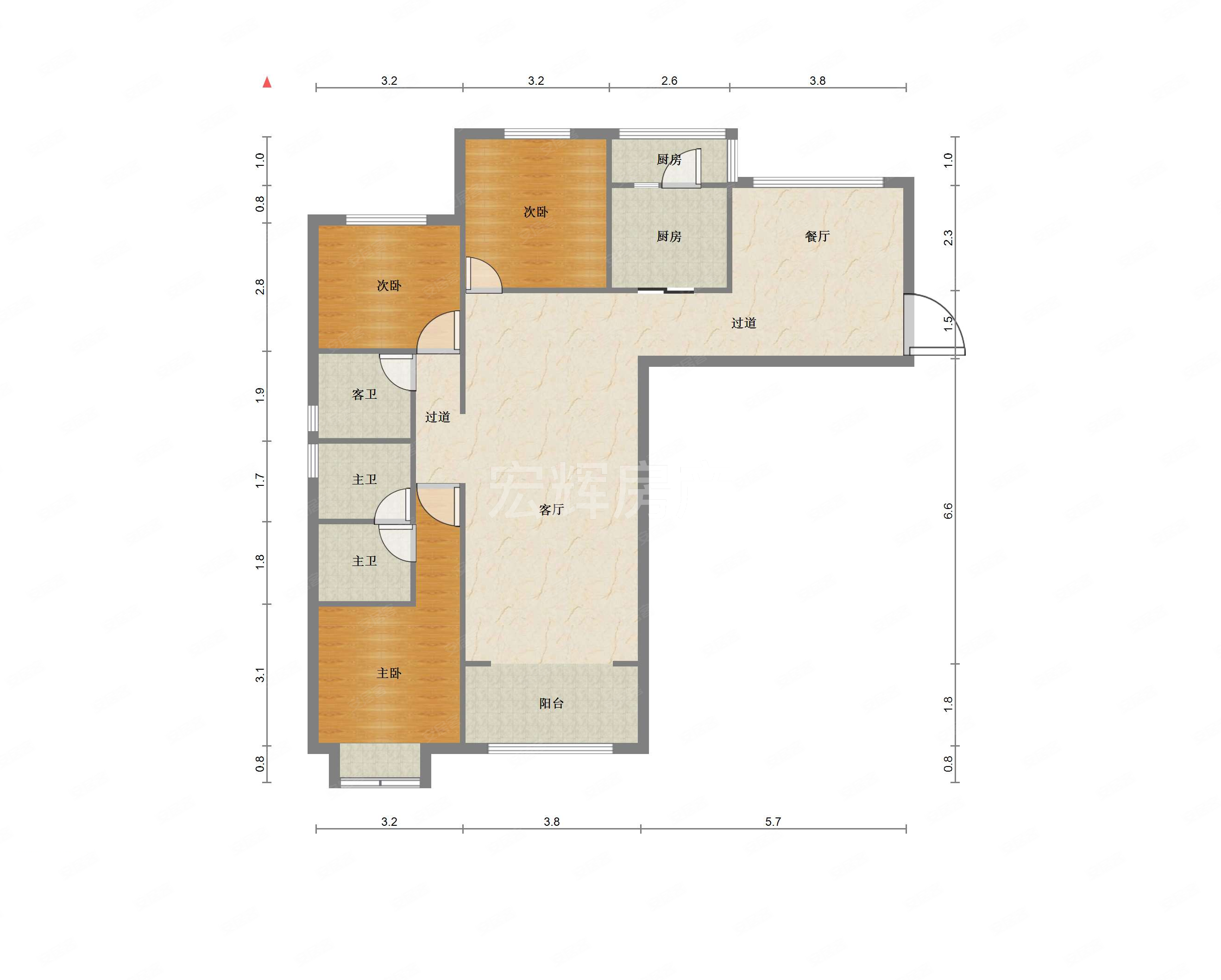 幸福家园 4室毛坯 南北通透  价格可谈 随时看房