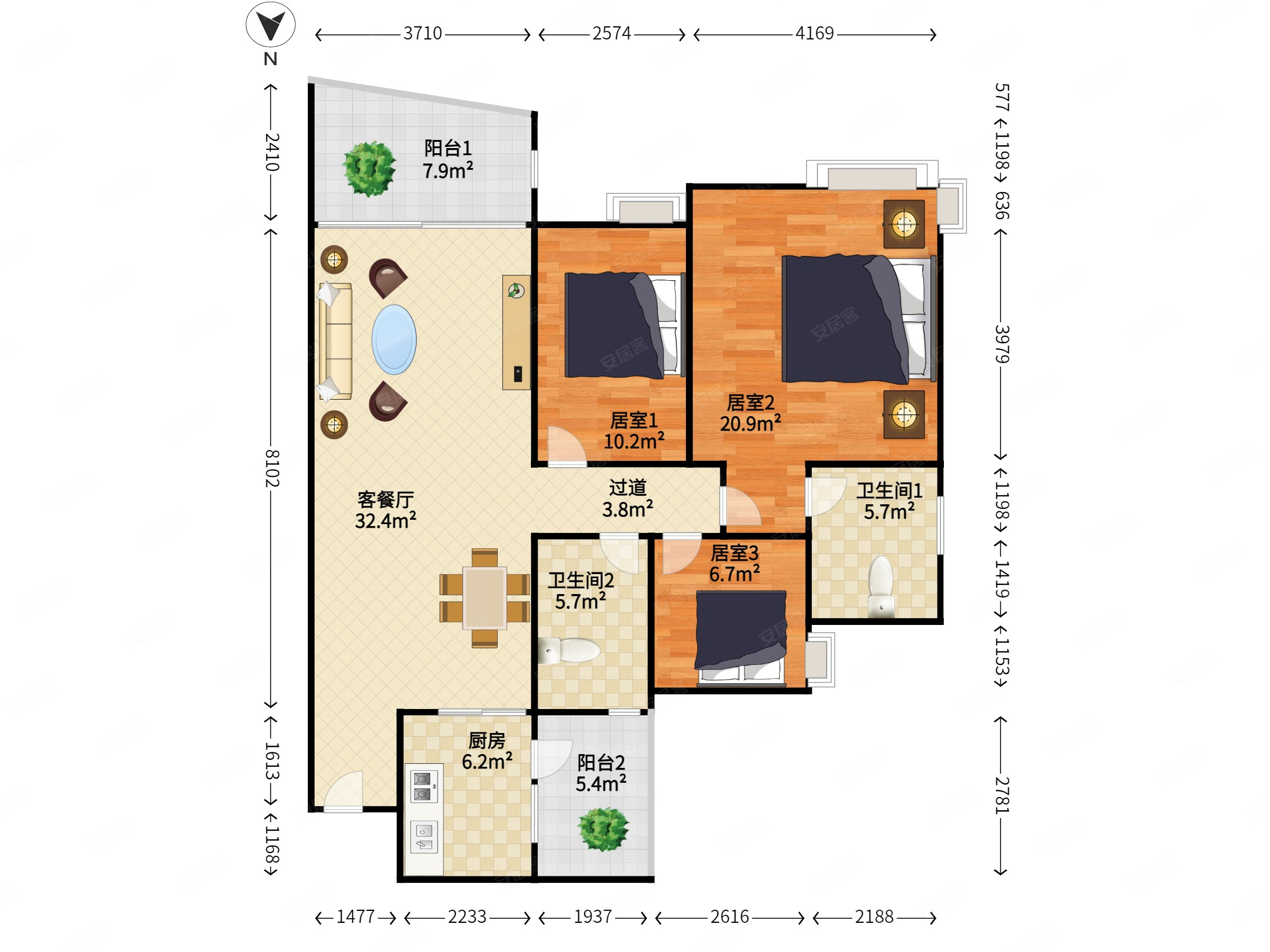楼下就是地铁口,商场美食街也都在楼下,这配套谁不爱,尚东尚筑二手房