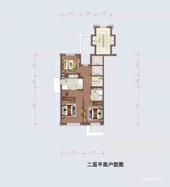 首创禧瑞墅(别墅)3室4厅2卫253.37㎡南北618万