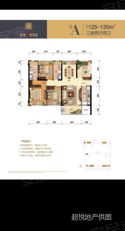 龙光玖龙府4室2厅2卫129㎡南北82万