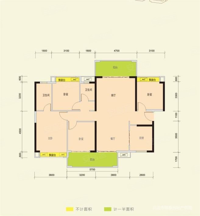 新世纪豪园4室2厅2卫142㎡南北90万